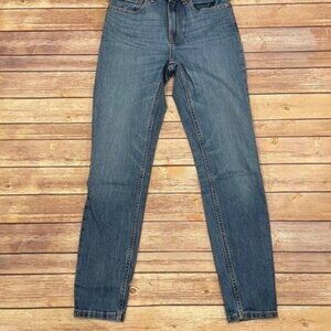 High Rise Skinny Jeans Blue Wash